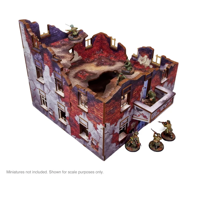 Pre-Painted WW2 Ostfront Stalingrad Apartment Block Front