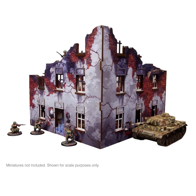 Pre-Painted WW2 Ostfront Stalingrad Apartment Block Front