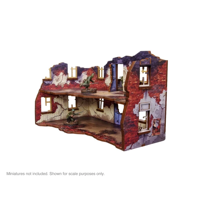 Pre-Painted WW2 Ostfront Stalingrad Apartment Block Back