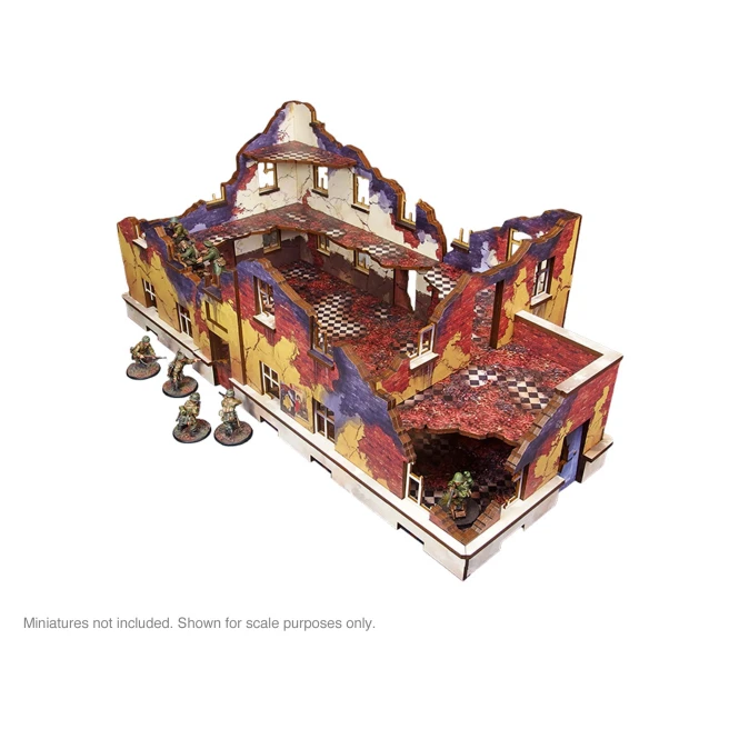 Pre-Painted WW2 Ostfront Stalingrad School Left (with balcony)