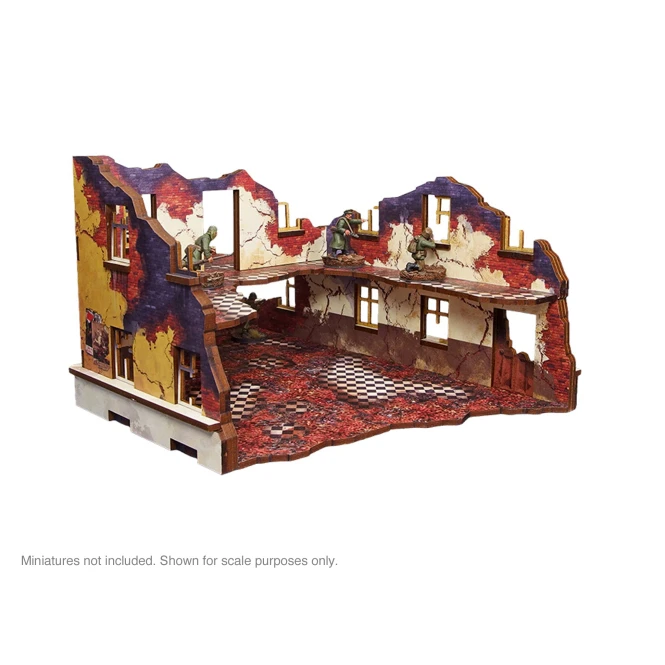 Pre-Painted WW2 Ostfront Stalingrad School Left (with balcony)