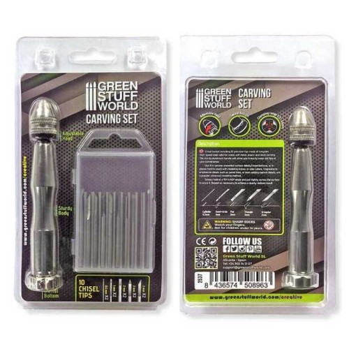 Carving Tool set with 10 Chisel tips