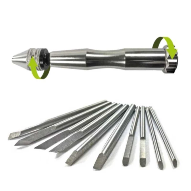 Carving Tool set with 10 Chisel tips
