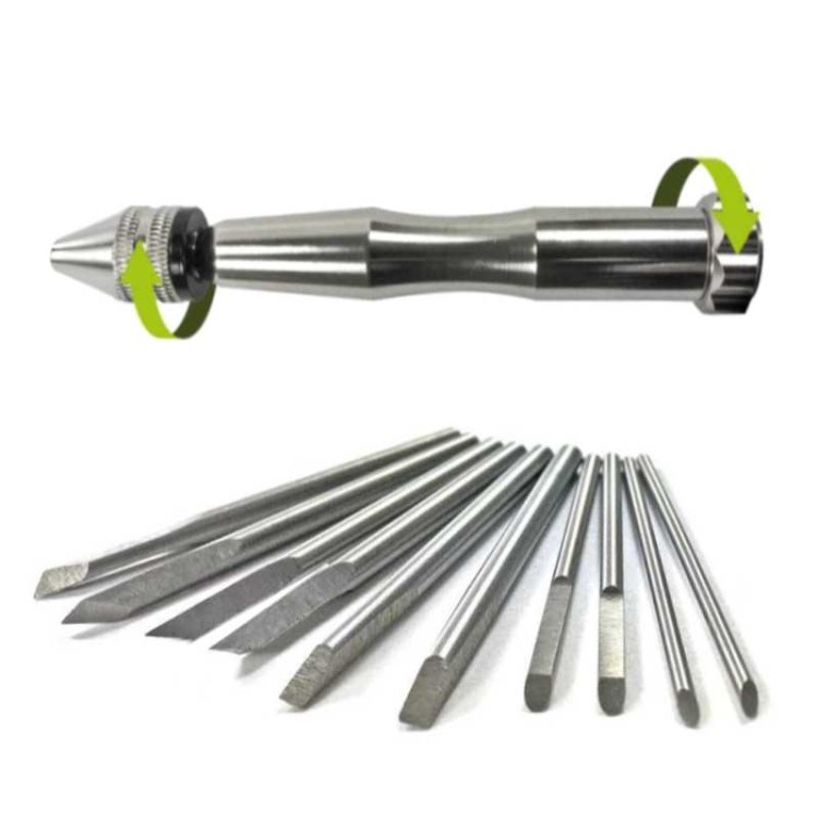 Carving Tool set with 10 Chisel tips