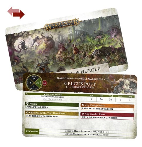 Warscroll Cards: Maggotkin of Nurgle
