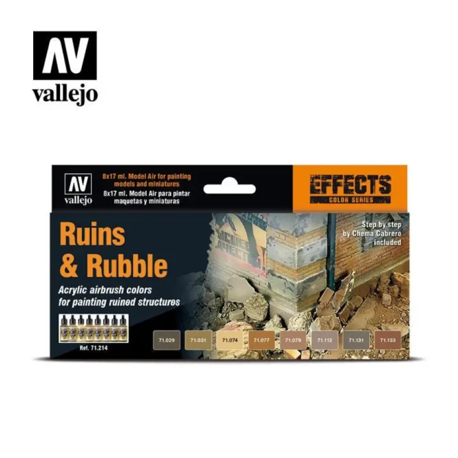 Model Air Zestaw 8 farb - Effects Ruins & Rubble