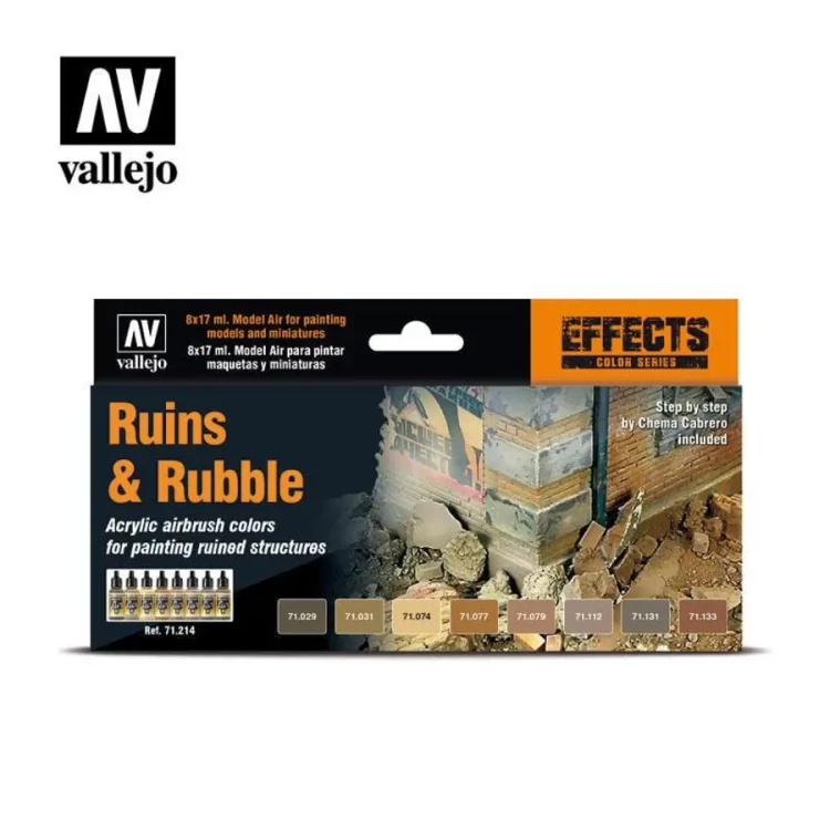 Model Air Zestaw 8 farb - Effects Ruins & Rubble