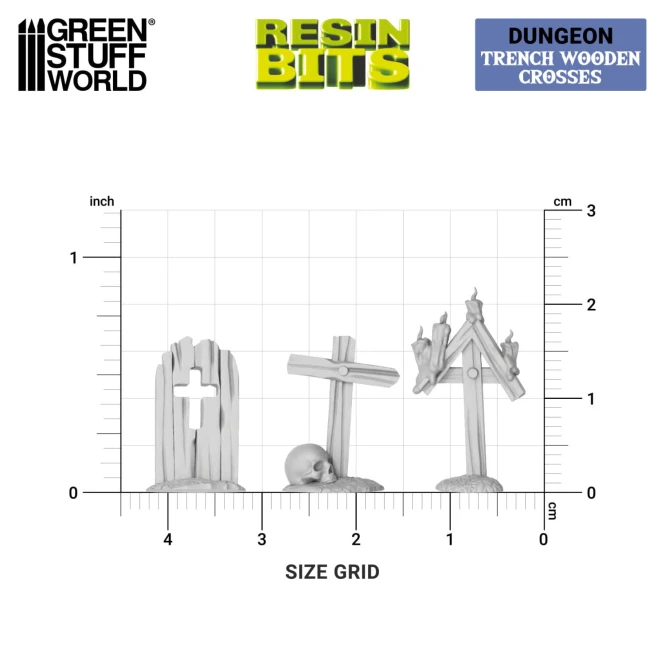 3D Printed -  Trench Wooden Crosses 1:48-1:35
