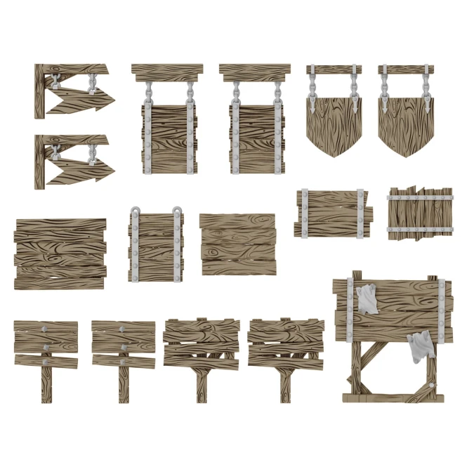 3D Printed- Wood Signs 1:48-1:35
