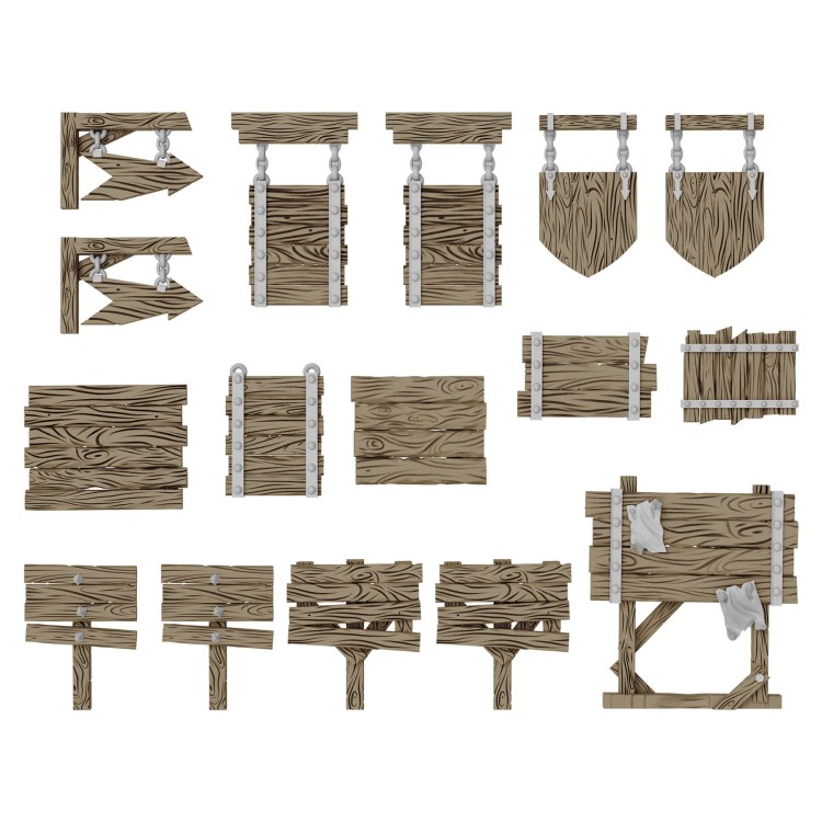 3D Printed- Wood Signs 1:48-1:35