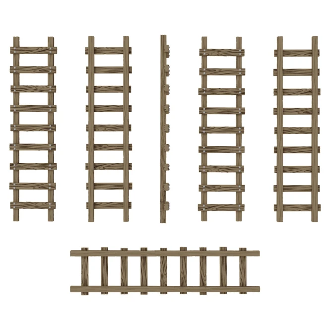 3D Printed -  Small Wooden Ladders 1:48-1:35
