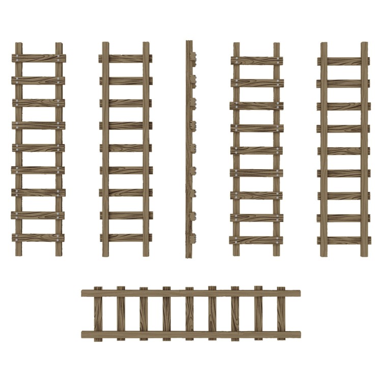 3D Printed -  Small Wooden Ladders 1:48-1:35