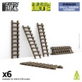 3D Printed -  Small Wooden Ladders 1:48-1:35