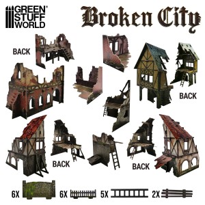 BROKEN CITY cardboard scenery