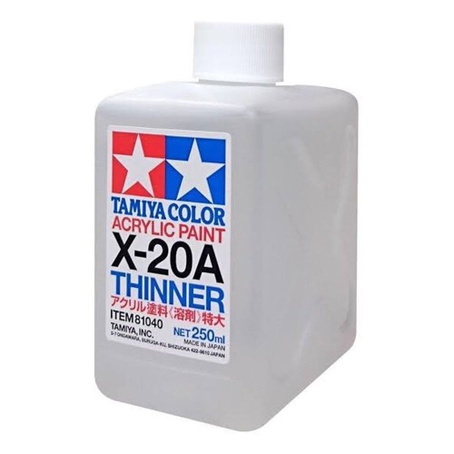 Tamiya 81040 X-20A Thinner (250 ml) – rozcieńczalnik do farb akrylowych na bazie alkoholu