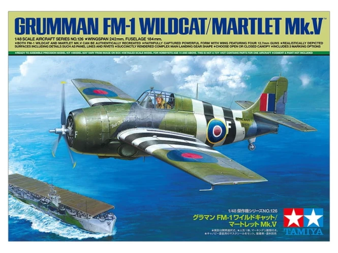Tamiya 61126 1/48 Grumman FM-1 Wildcat/Martlet Mk.