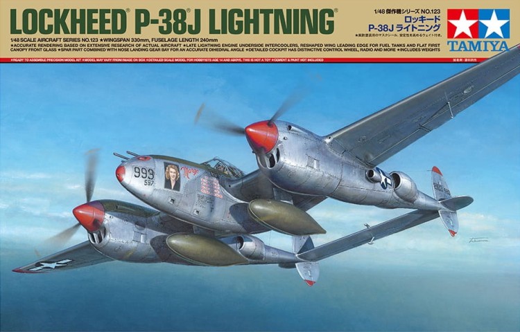 Tamiya 61123 1/48 Lockheed P-38J Lightning