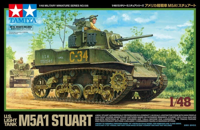 Tamiya 32606 1/48 U.S. Light Tank M5A1 Stuart