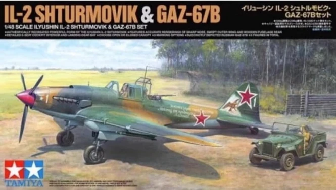 Tamiya 25212 1/48 Ilyushin IL-2 Shturmovik & GAZ-6