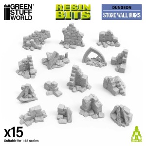 Stone wall ruins 1:48