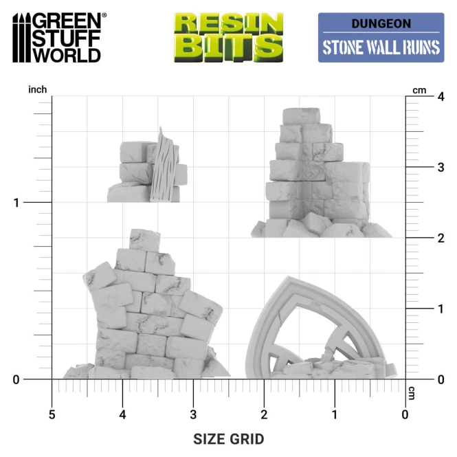 Stone wall ruins 1:48
