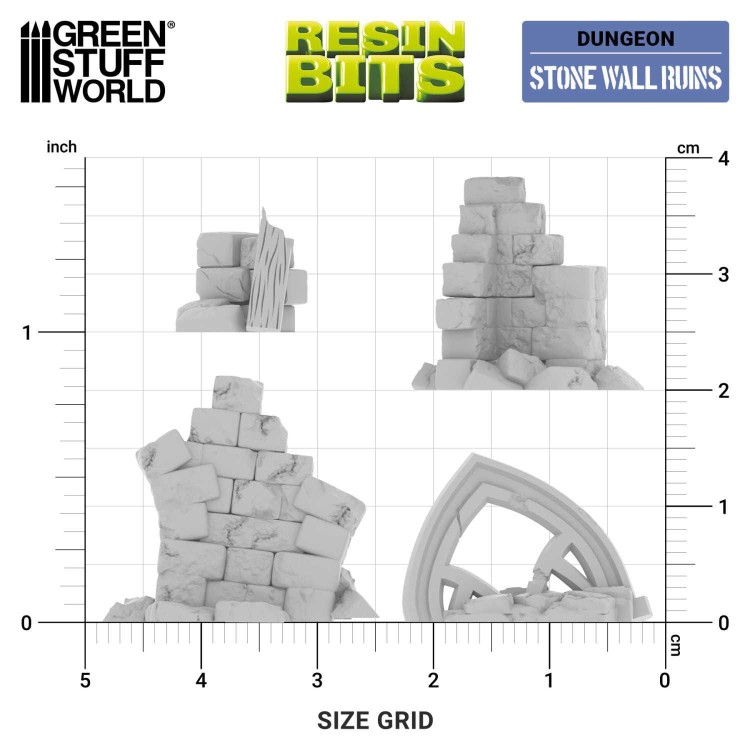 Stone wall ruins 1:48