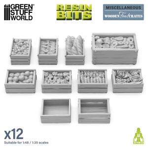 Wooden Food Crates 1:48
