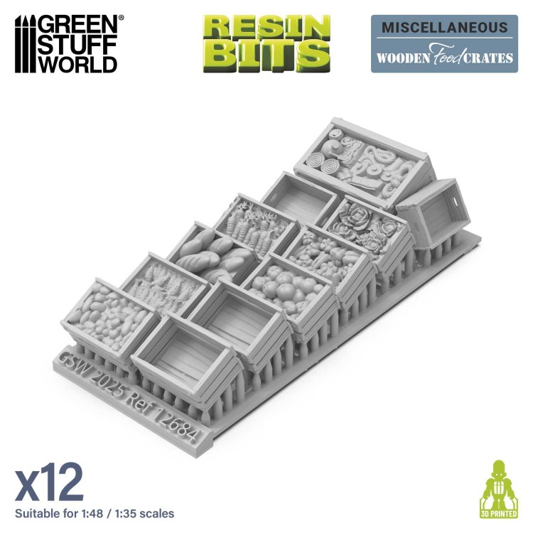 Wooden Food Crates 1:48