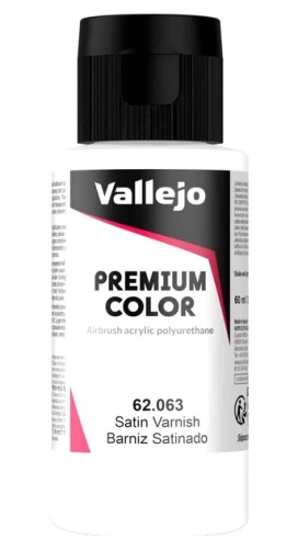 Vallejo Premium Airbrush Color – Satin Varnish 60 ml (VAL62063)