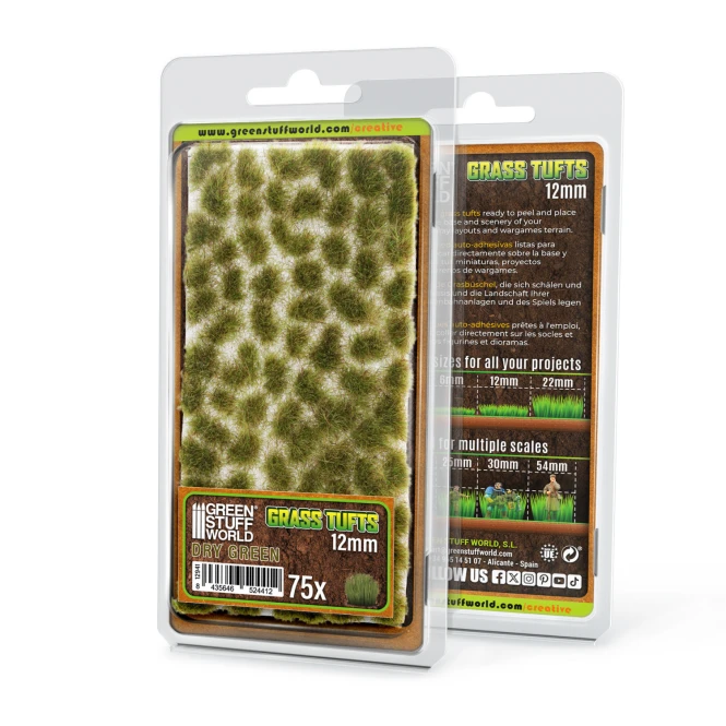 Grass TUFTs XXL 12mm - DRY GREEN