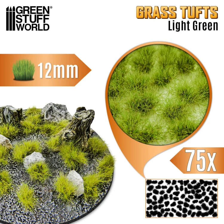 Grass TUFTs XXL 12mm - LIGHT GREEN