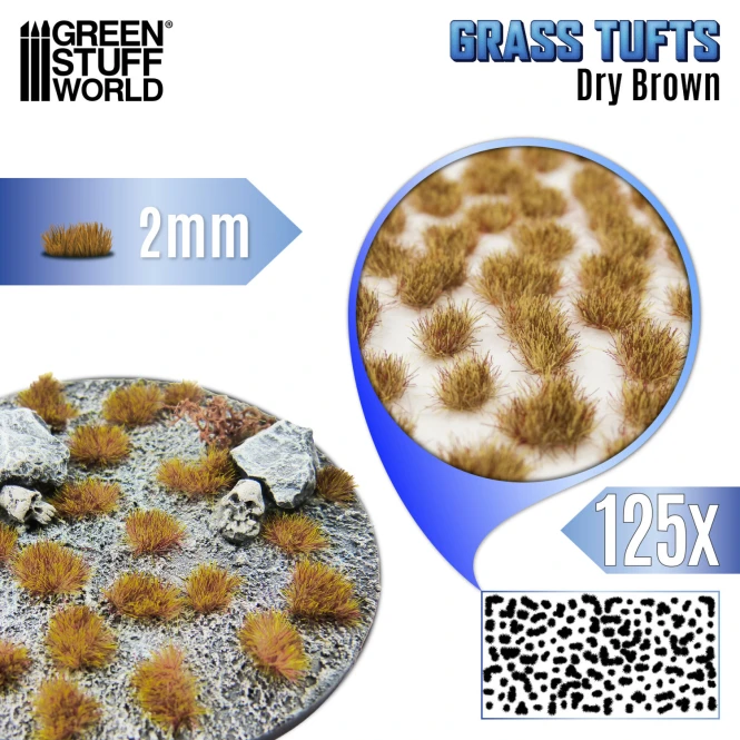 Grass TUFTs XXL 2mm Dry Brown