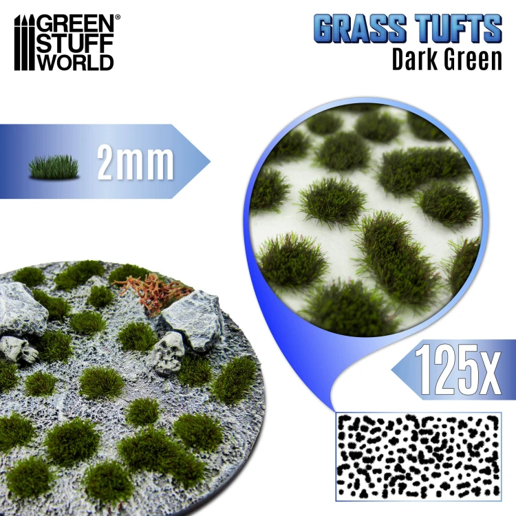 Grass TUFTs XXL 2mm Dark Green