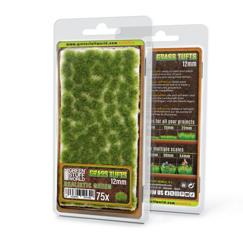 Grass TUFTs  12mm - REALISTIC GREEN