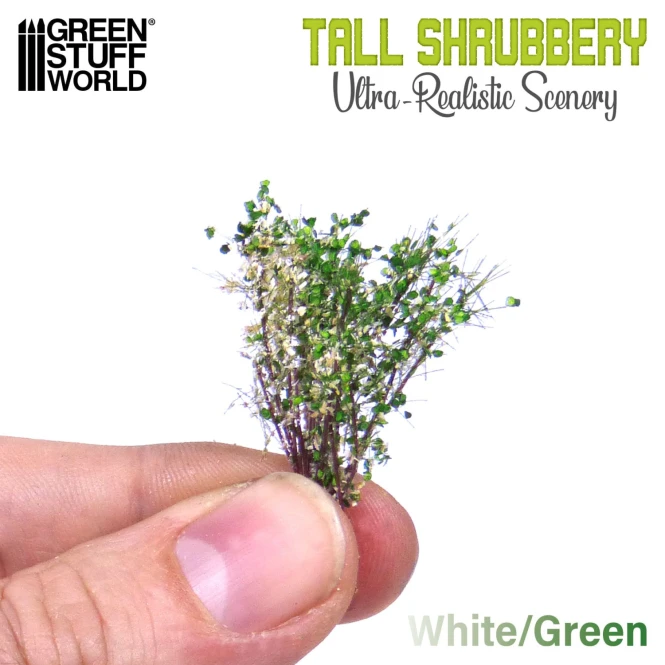 Tall Shrubbery - White/Green