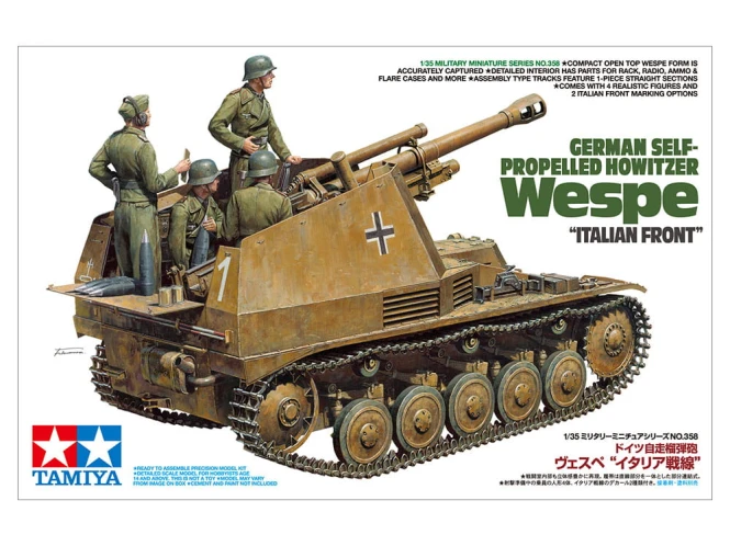 Tamiya 35358 1/35 Howitzer- Wespe Italian Front