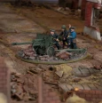 ZiS-3 Divisional Gun with Soviet Naval Brigade Cre