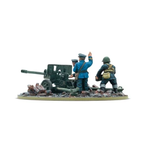 ZiS-3 Divisional Gun with Soviet Naval Brigade Cre