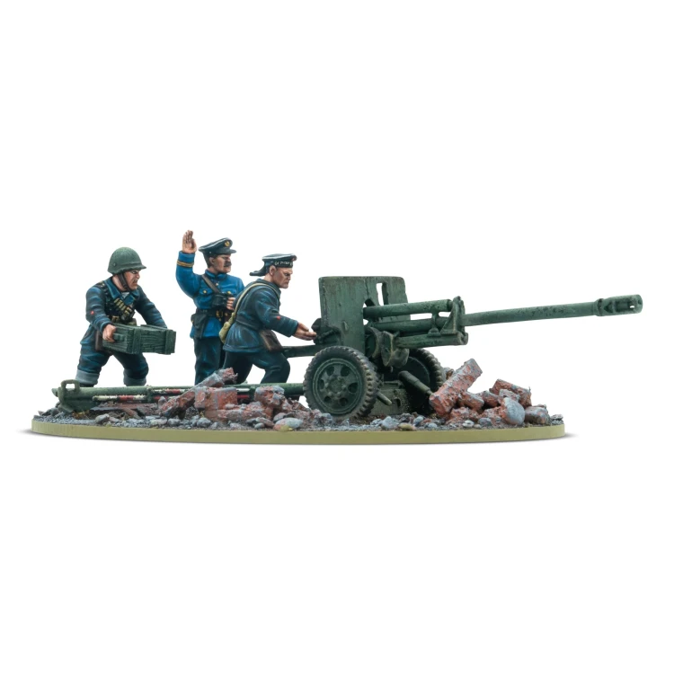 ZiS-3 Divisional Gun with Soviet Naval Brigade Crew – Bolt Action