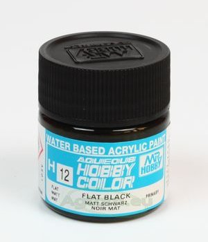 Mr.Hobby Aqueous Hobby Color H012 Flat Black (Matt) 10 ml