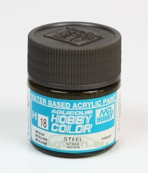 Mr.Hobby Aqueous Hobby Color H018 Steel (Metallic) 10 ml
