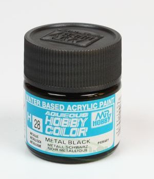 Mr.Hobby Aqueous Hobby Color H028 Metal Black (Metallic) 10 ml