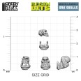 21x Resin ORK Skulls