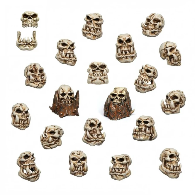 21x Resin ORK Skulls