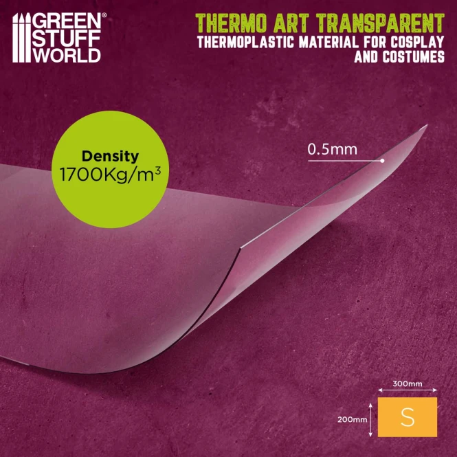 Green Stuff World ThermoArt Transparent Thermoplastic 0,5 mm – 200 x 300 mm
