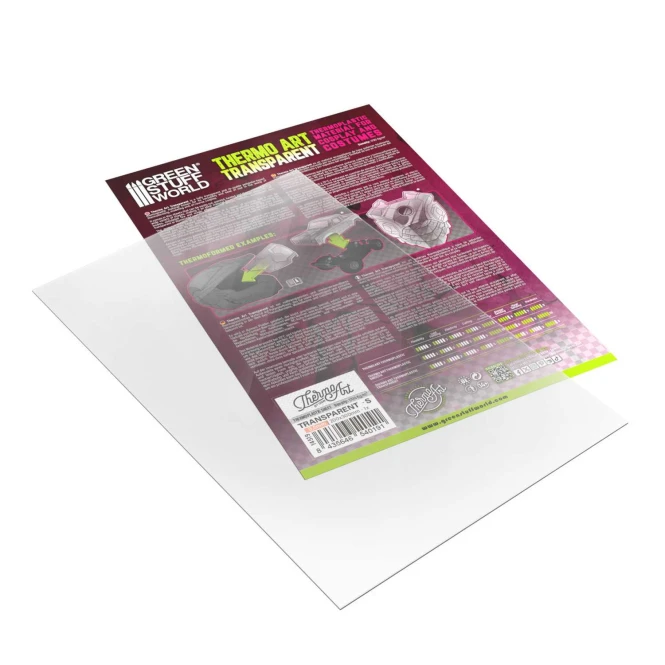 Green Stuff World ThermoArt Transparent Thermoplastic 0,5 mm – 200 x 300 mm
