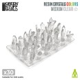 Resin Crystals Medium – Transparentne Kryształy Żywiczne 30 szt. Green Stuff World CLEAR