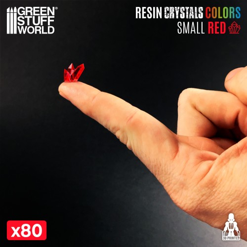 Red Resin Crystals Small – Czerwone Kryształy Żywiczne 80 szt.  Green Stuff World