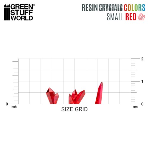 Red Resin Crystals Small – Czerwone Kryształy Żywiczne 80 szt.  Green Stuff World