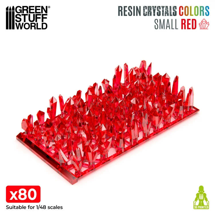 Red Resin Crystals Small – Czerwone Kryształy Żywiczne 80 szt.  Green Stuff World